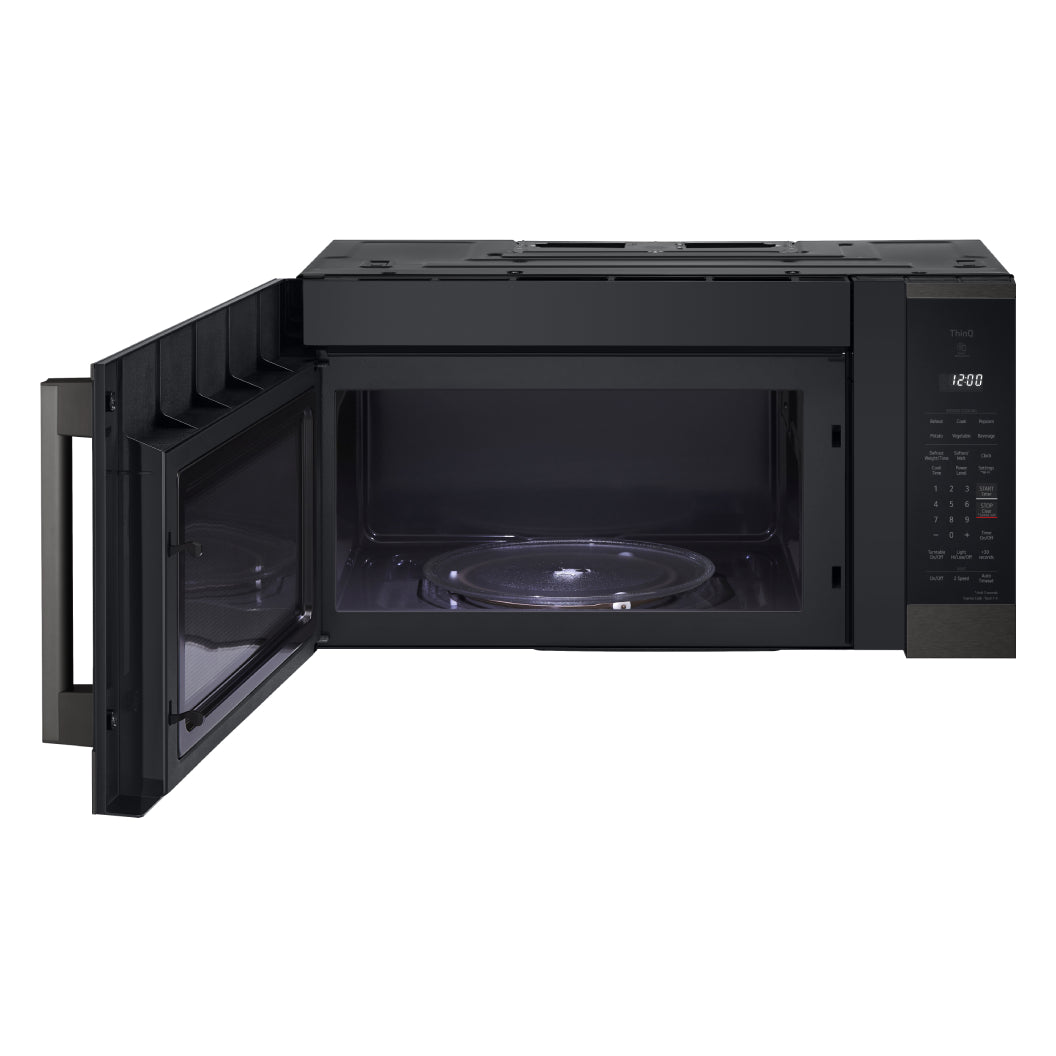 Micro-ondes à hotte intégrée 30 po, 1,8 pi³ Inox noir avec WideView et EasyClean