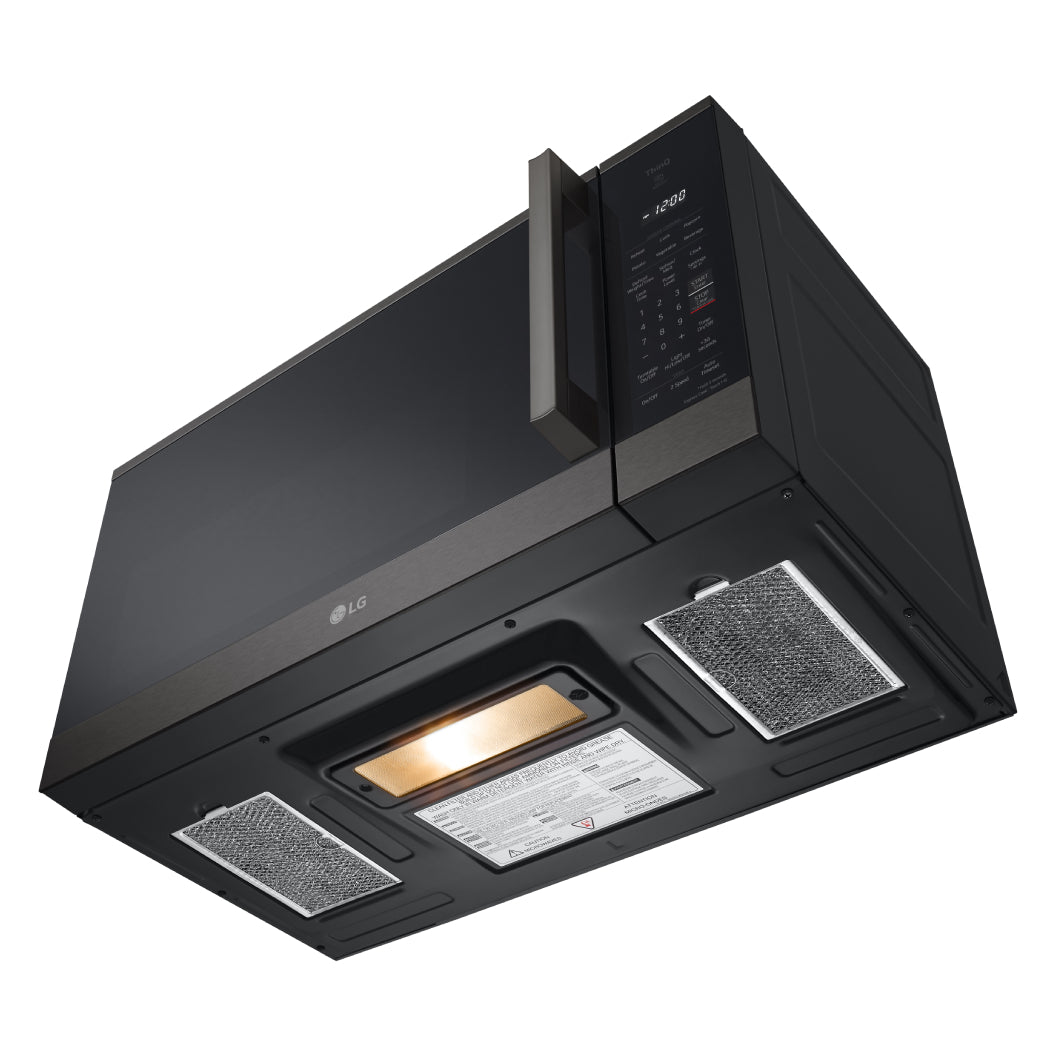 Micro-ondes à hotte intégrée 30 po, 1,8 pi³ Inox noir avec WideView et EasyClean