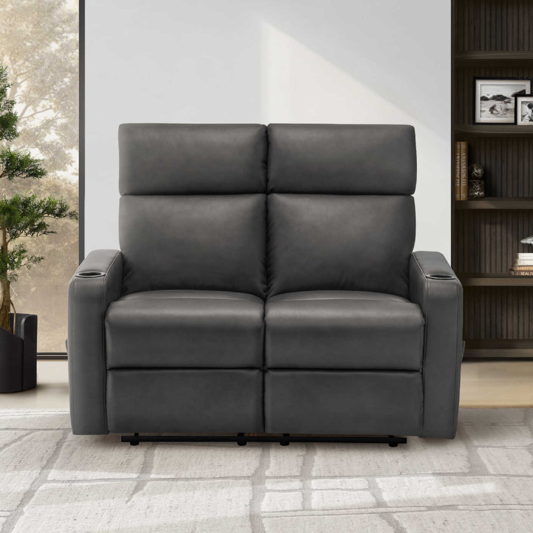 Causeuse inclinable en tissu ou aspect cuir