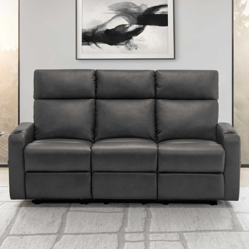Sofa inclinable en tissu ou aspect cuir