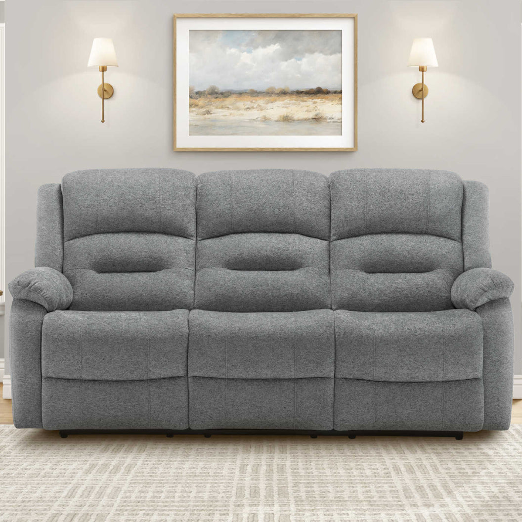 Sofa motorisé en tissu avec ports USB intégrés