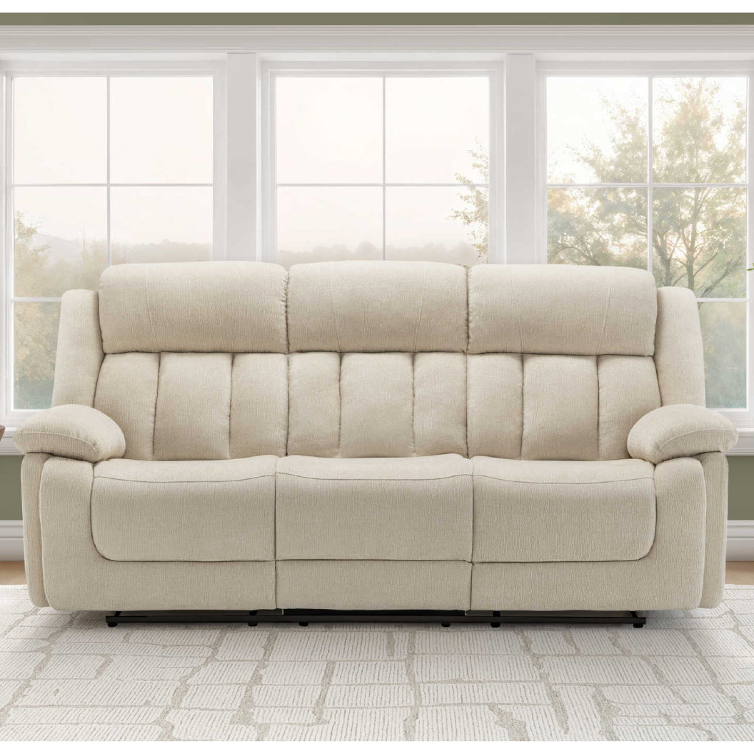 Sofa motorisé en tissu avec ports USB intégrés