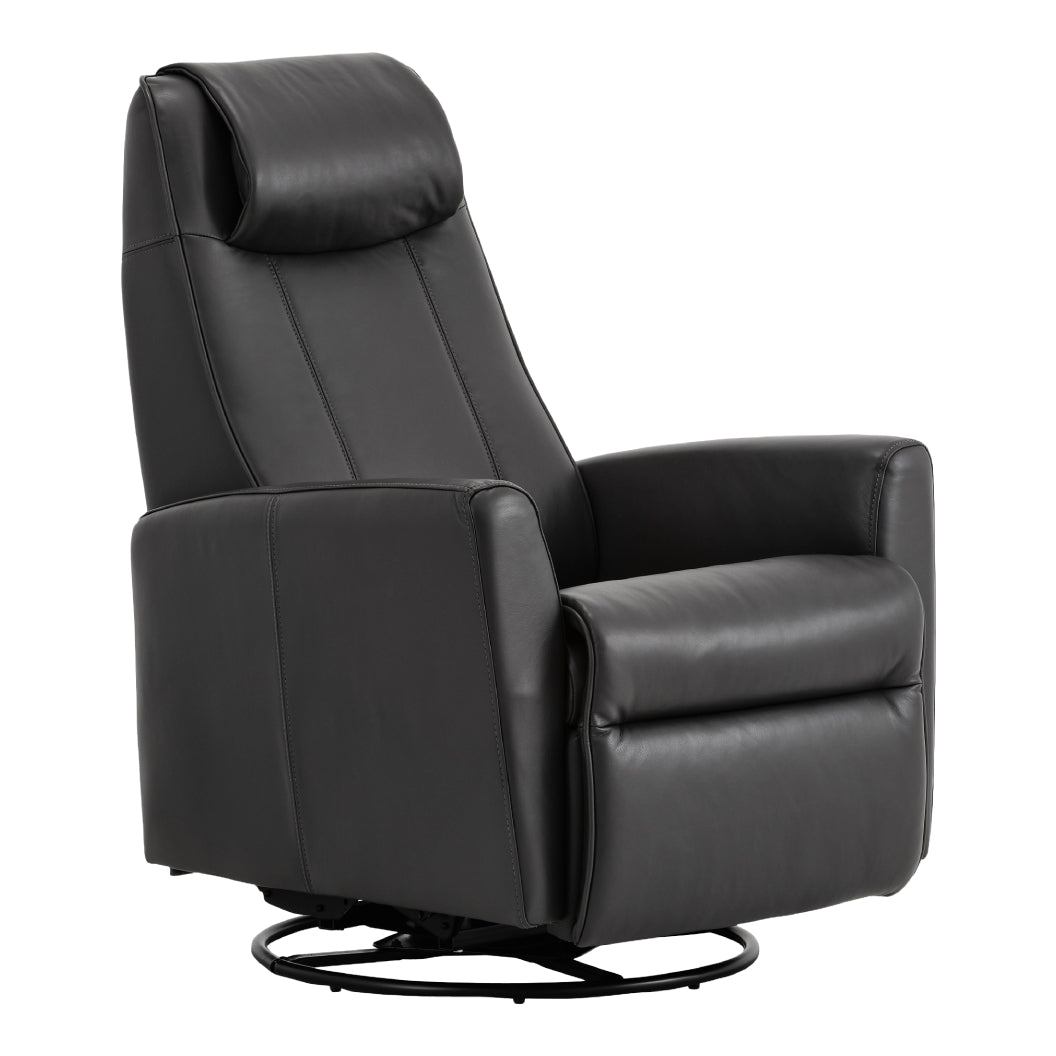 Fauteuil berçant, pivotant et inclinable motorisé en cuir - 2561