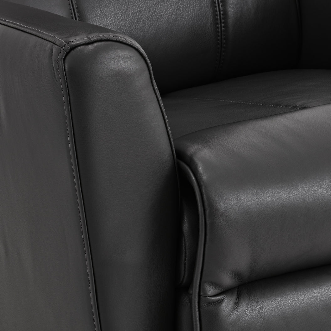 Fauteuil berçant, pivotant et inclinable motorisé en cuir - 2561
