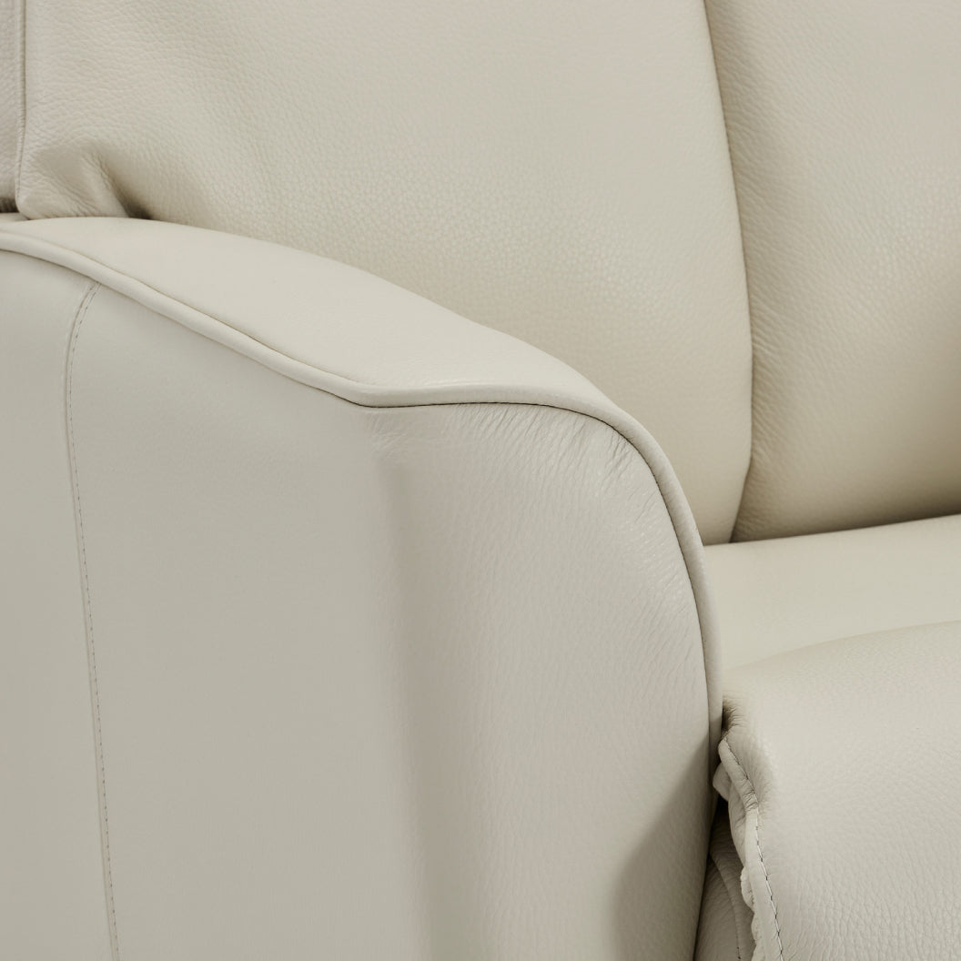 Fauteuil berçant, pivotant et inclinable motorisé en cuir - 2581