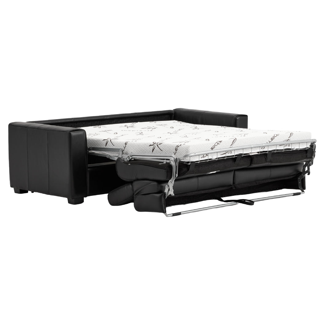 Sofa-lit en cuir avec matelas 60 po - Dream