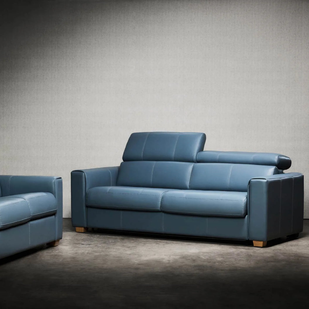 Sofa-lit en cuir avec matelas 60 po - Dream