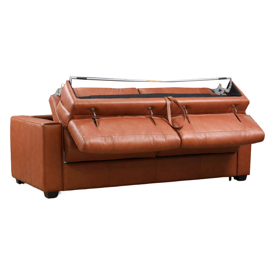 Sofa-lit en cuir avec matelas 60 po - Dream