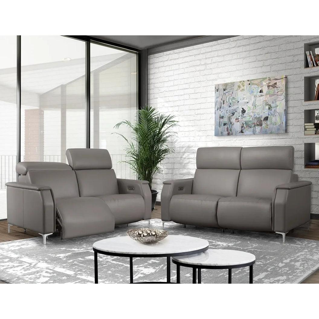 Causeuse stationnaire en cuir - Roma