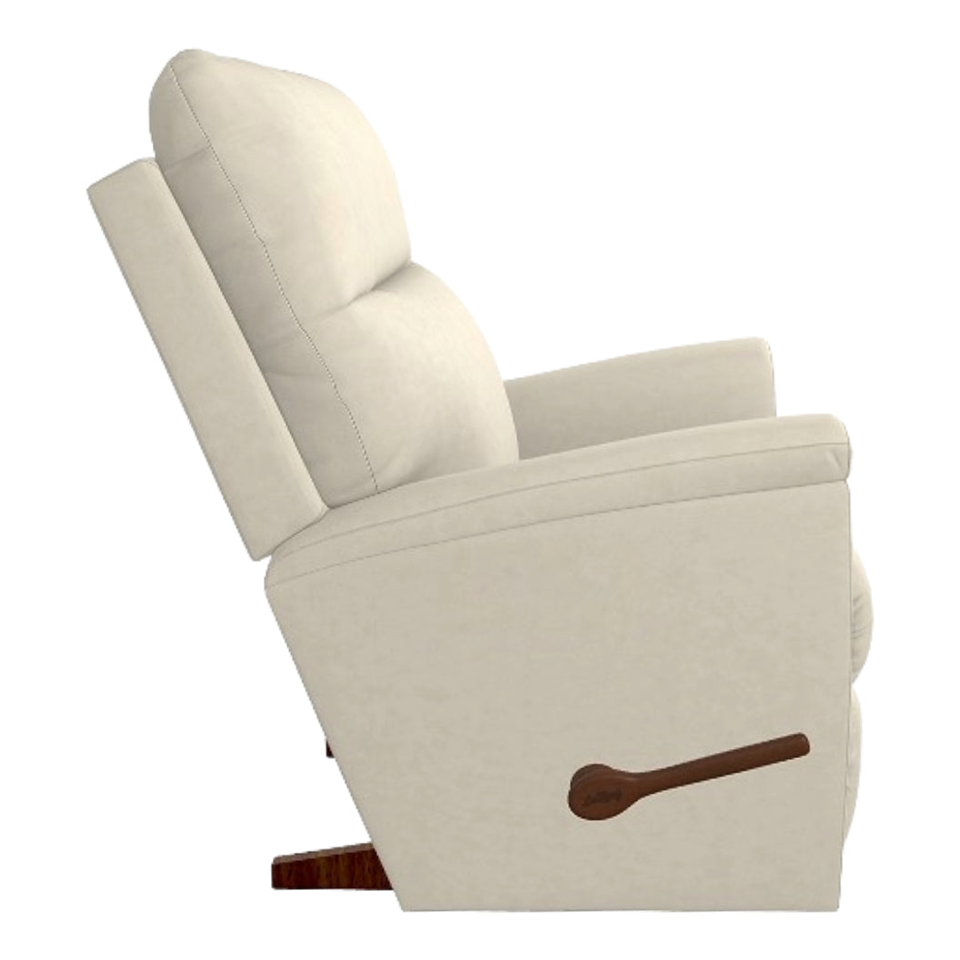 Fauteuil berçant et inclinable en cuir beige pâle - Norton