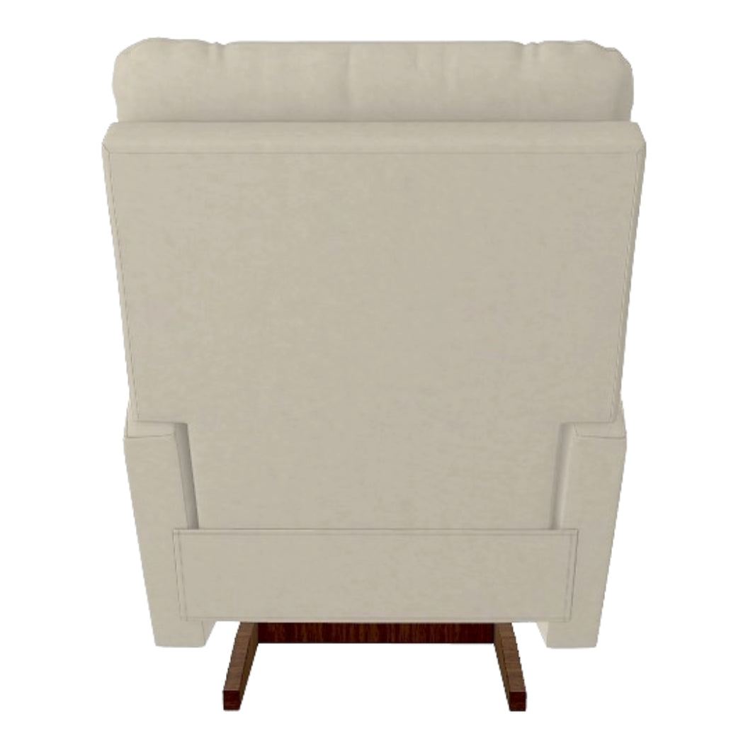 Fauteuil berçant et inclinable en cuir beige pâle - Norton