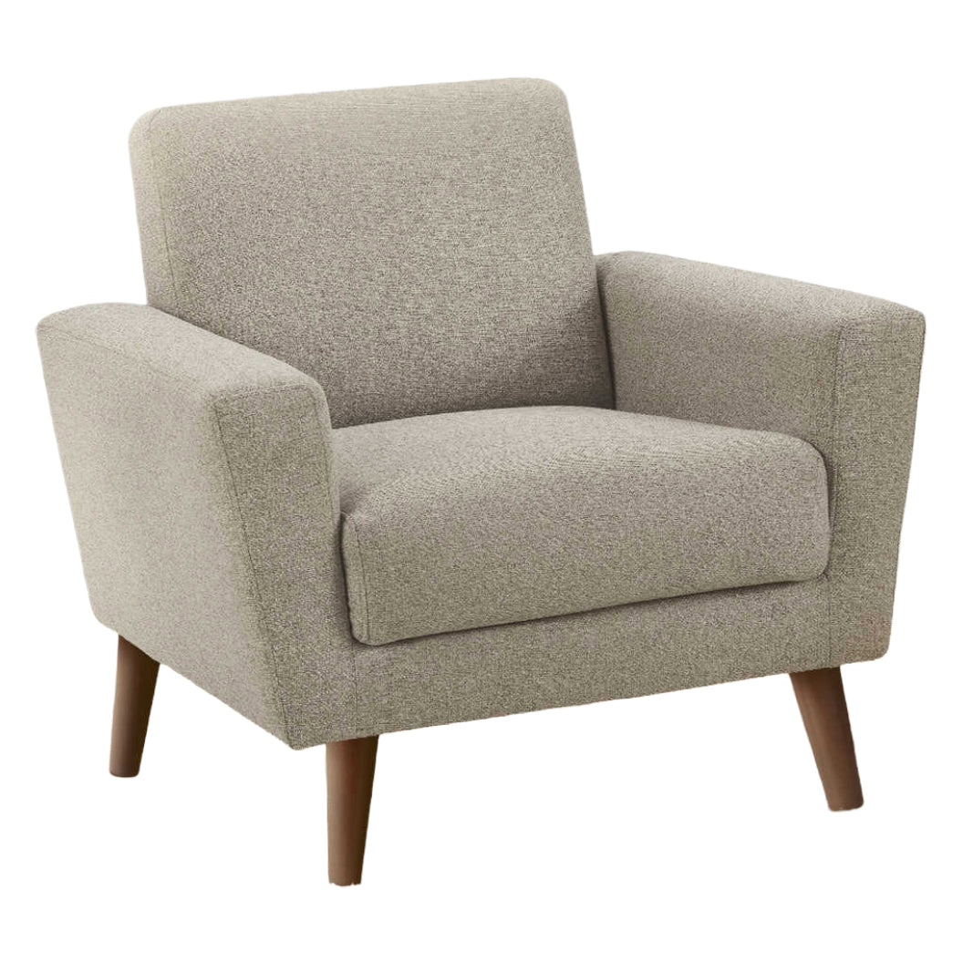 Fauteuil d'appoint en tissu brun clair