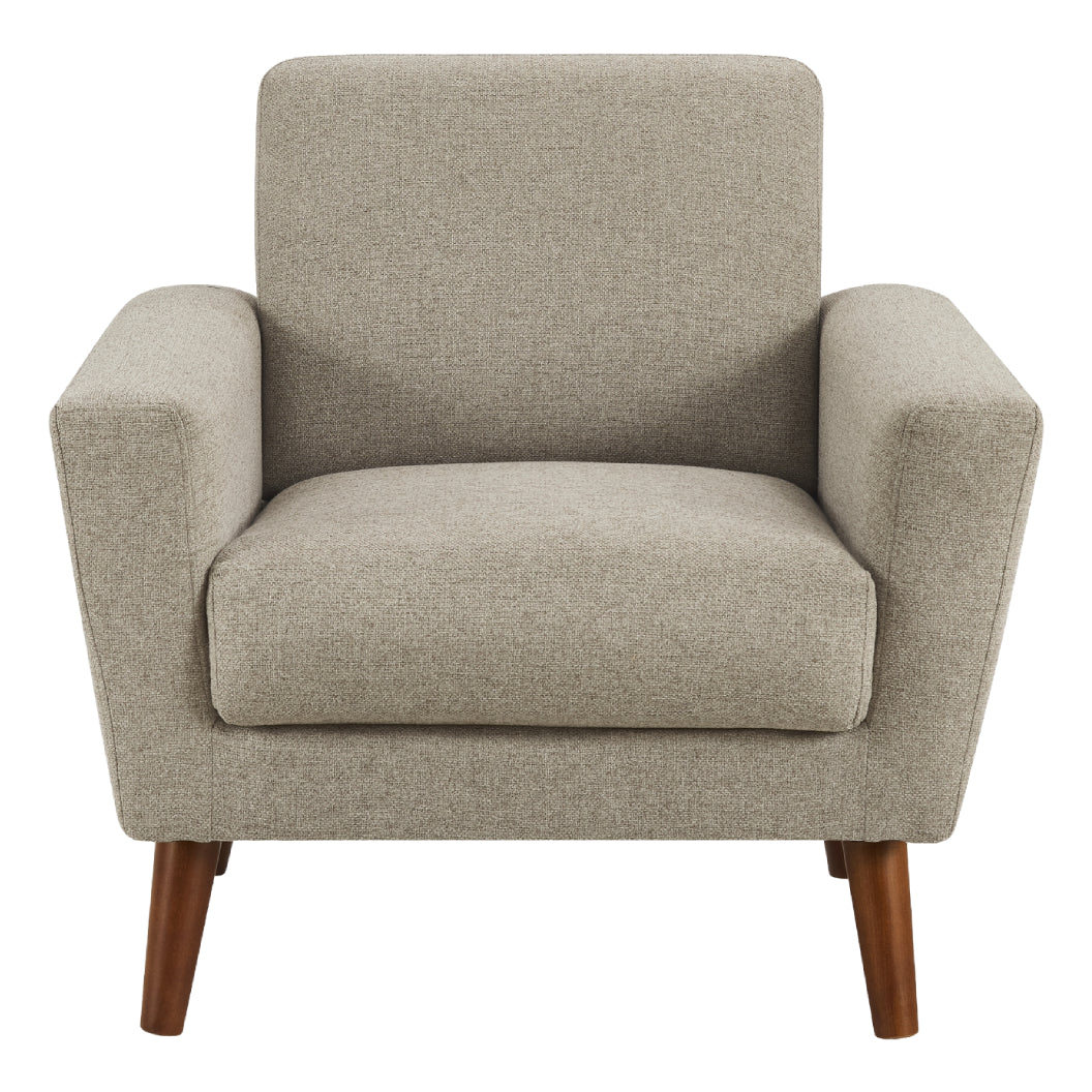 Fauteuil d'appoint en tissu brun clair