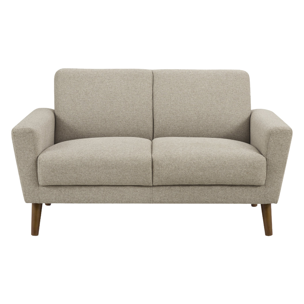 Causeuse en tissu brun clair