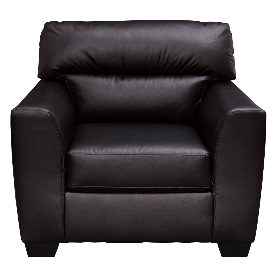 Fauteuil aspect cuir noir - Glennbre