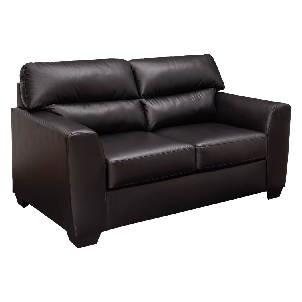 Causeuse aspect cuir noir - Glennbre