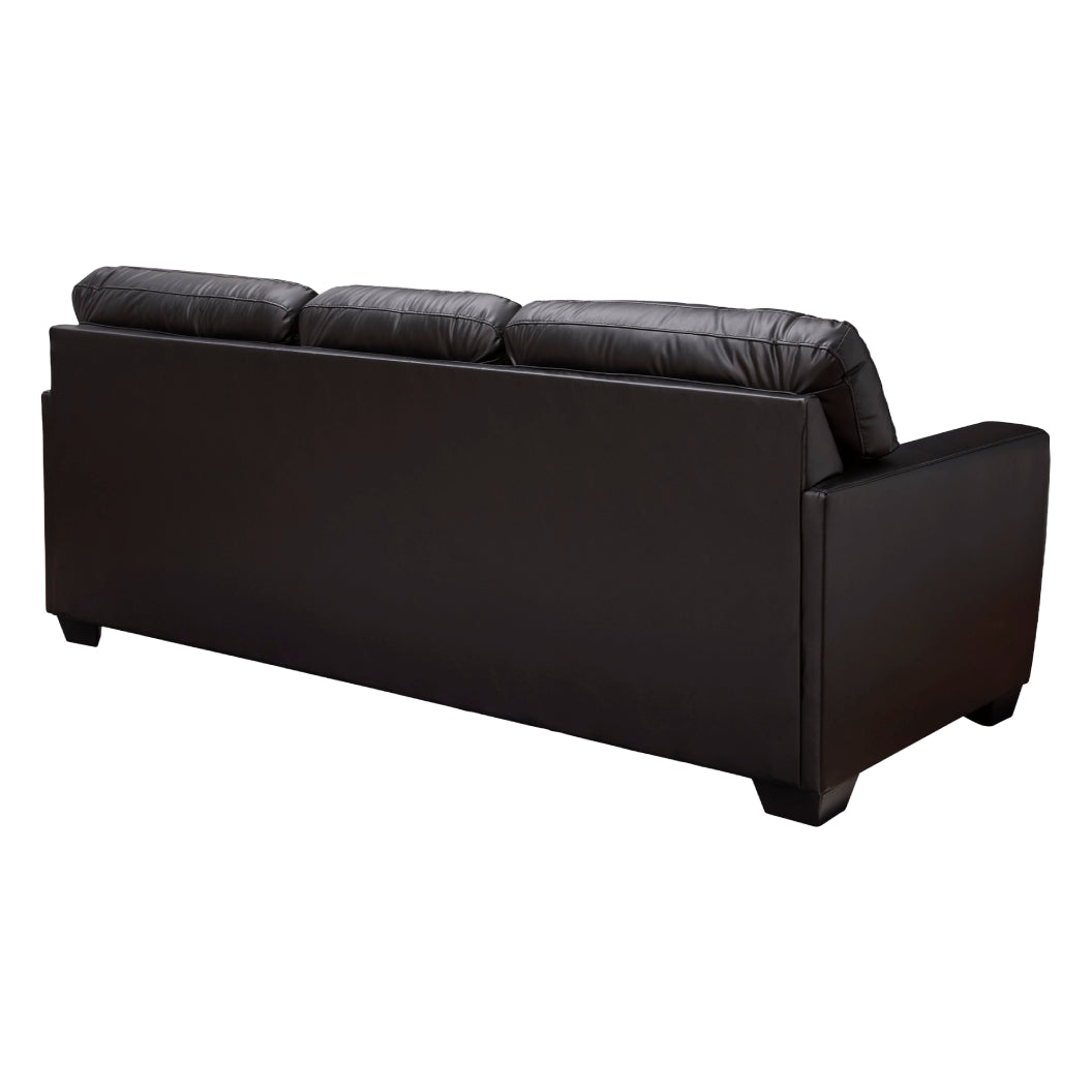 Sofa-lit aspect cuir noir avec matelas 60 po - Glennbre