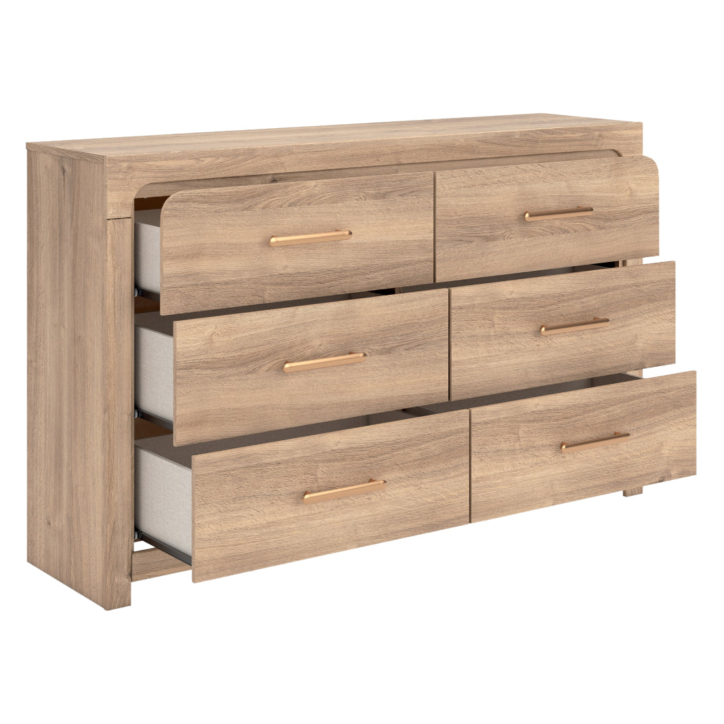 Bureau à 6 tiroirs en bois/MDF tan - Kinlanni
