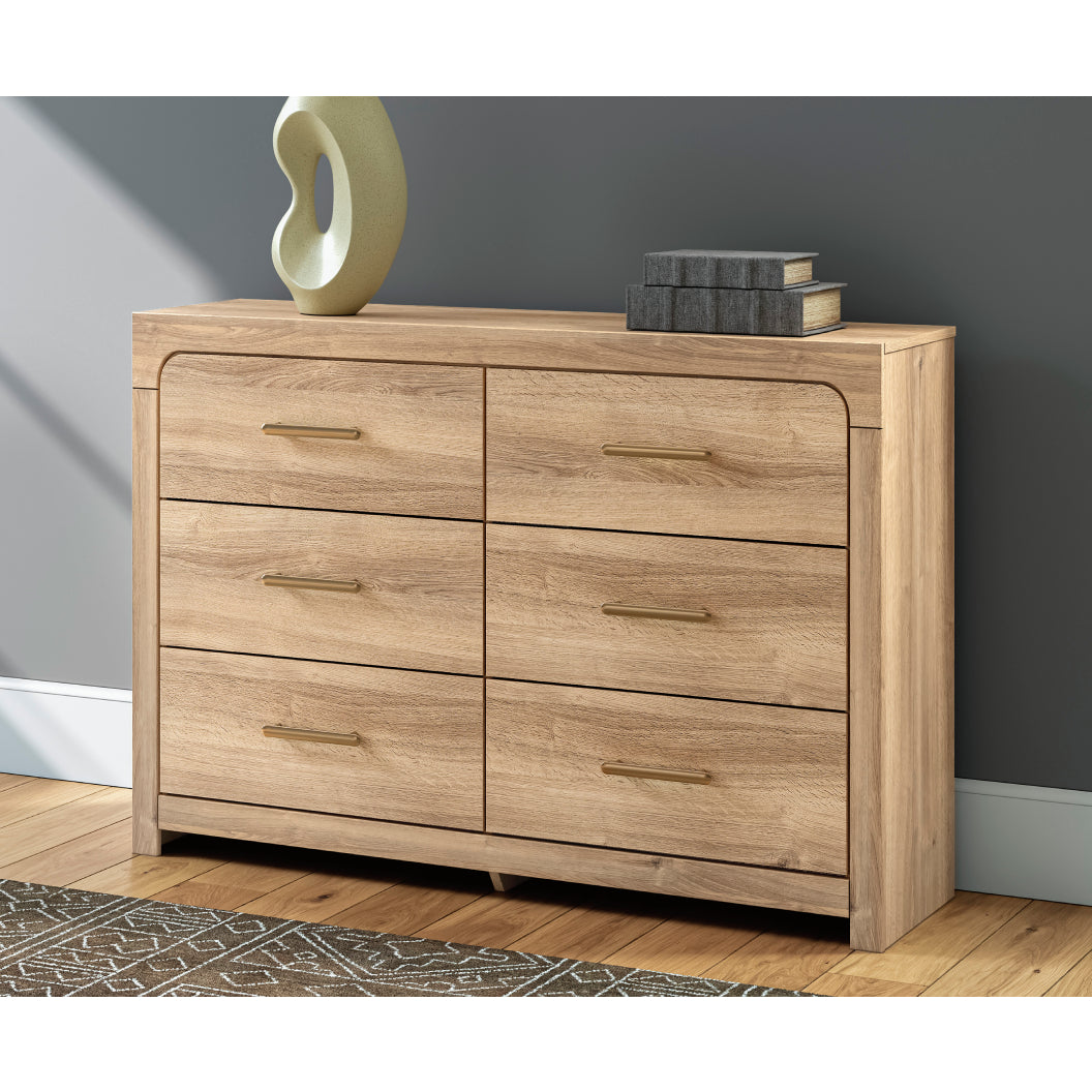 Bureau à 6 tiroirs en bois/MDF tan - Kinlanni