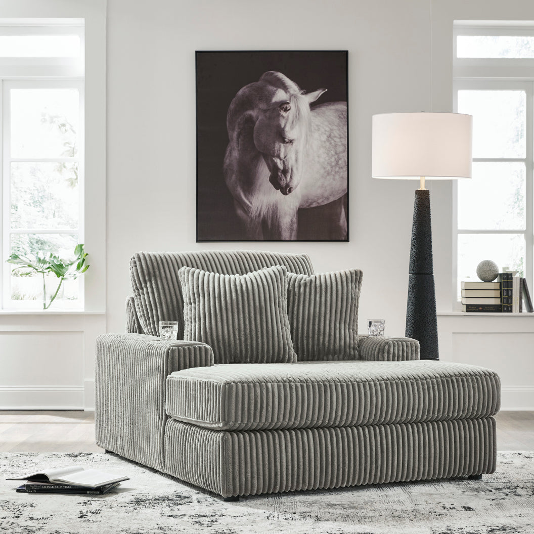Méridienne en tissu avec porte-gobelets, port USB intégré et coussins - Lindyn