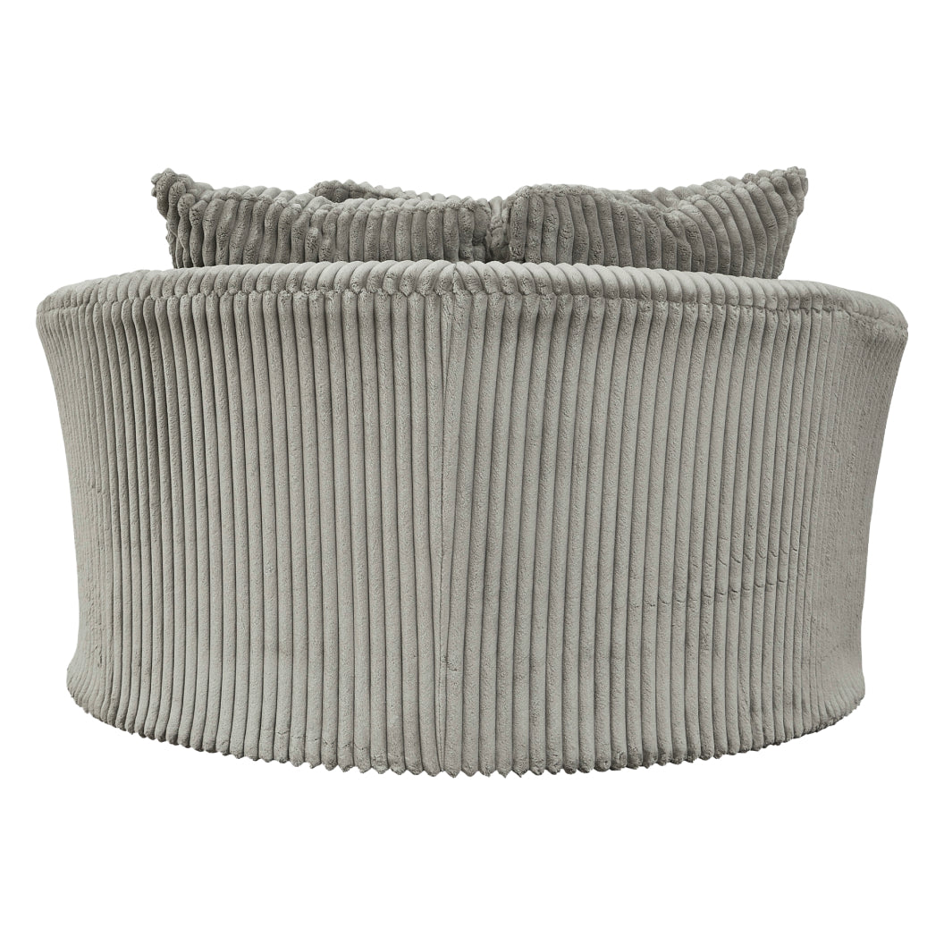 Fauteuil pivotant surdimensionné en tissu avec coussins - Lindyn