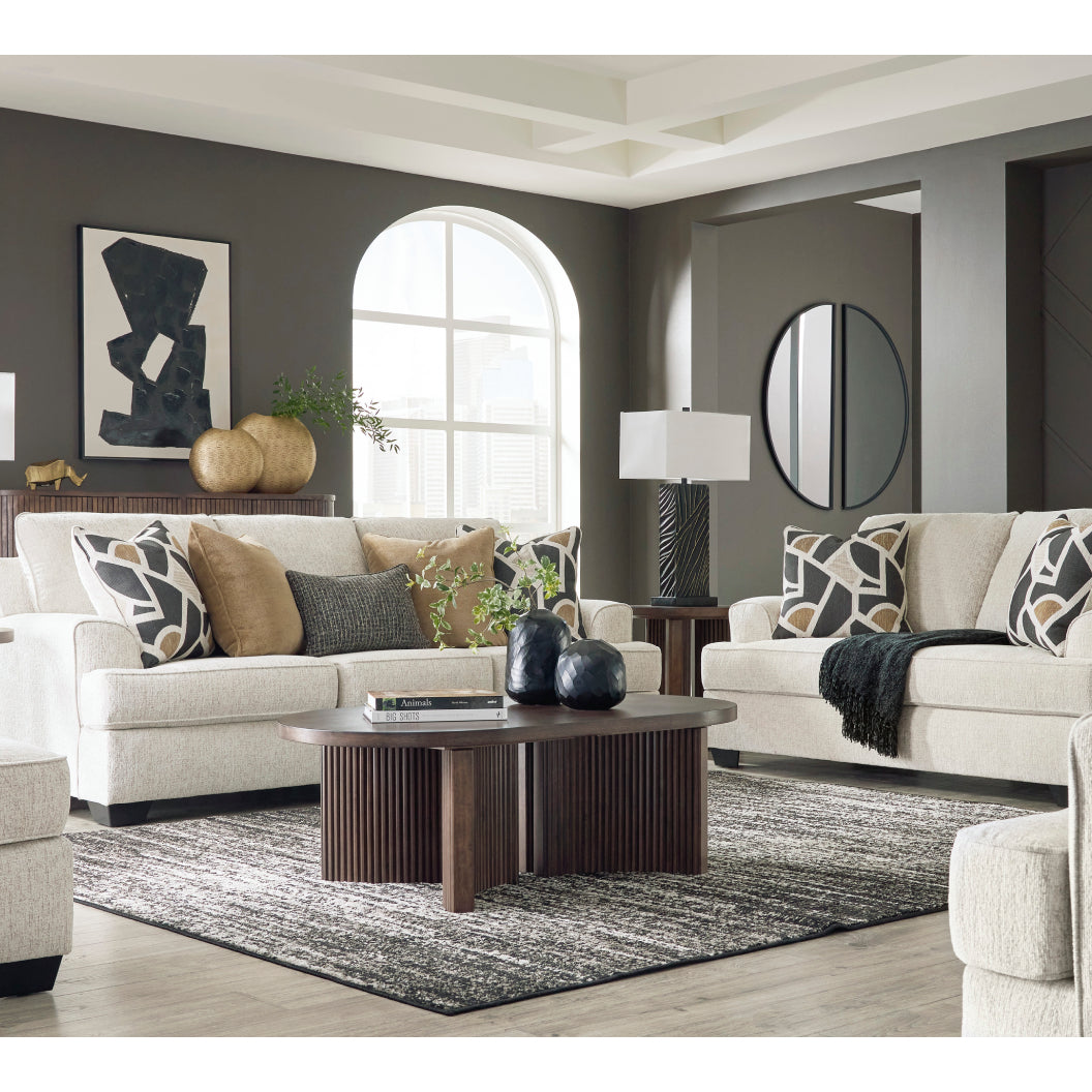 Fauteuil surdimensionné en tissu beige pâle avec coussin - Heartcort