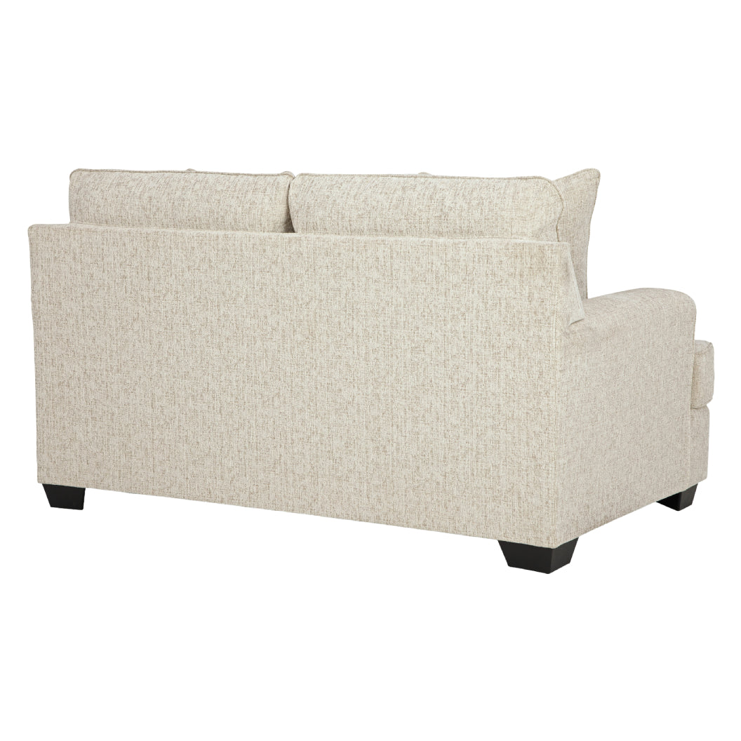 Causeuse en tissu beige pâle avec coussins - Heartcort