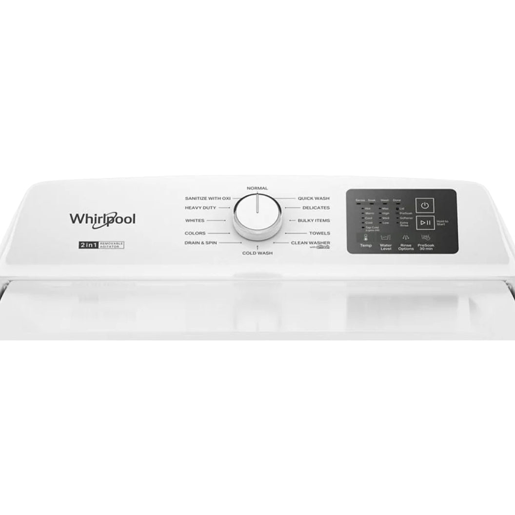 Laveuse à chargement vertical 27 po, 4,8 à 4,9 pi³ Blanc avec Agitateur amovible 2 en 1