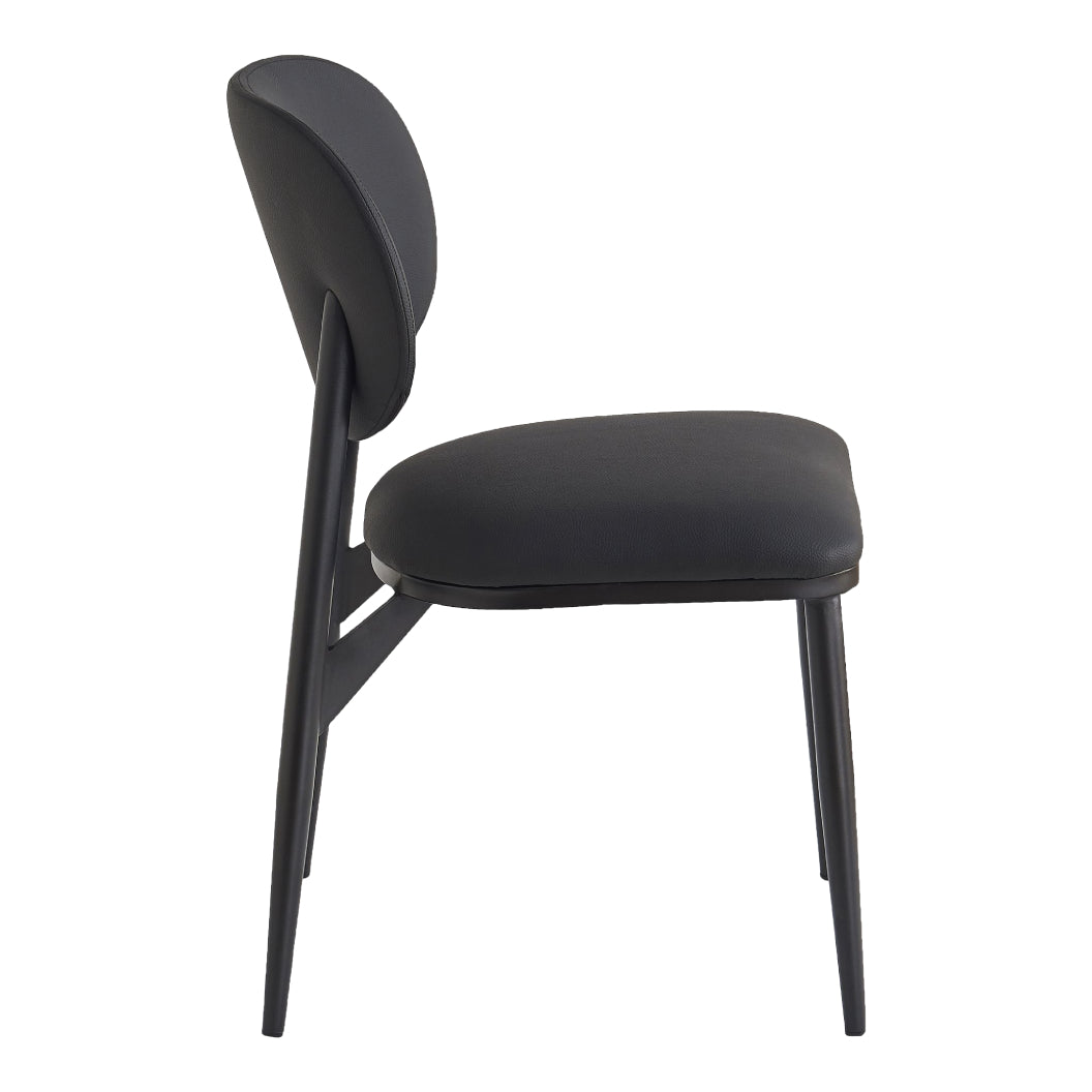 Ensemble de 4 chaises de salle à manger rembourrées aspect cuir - Gideon