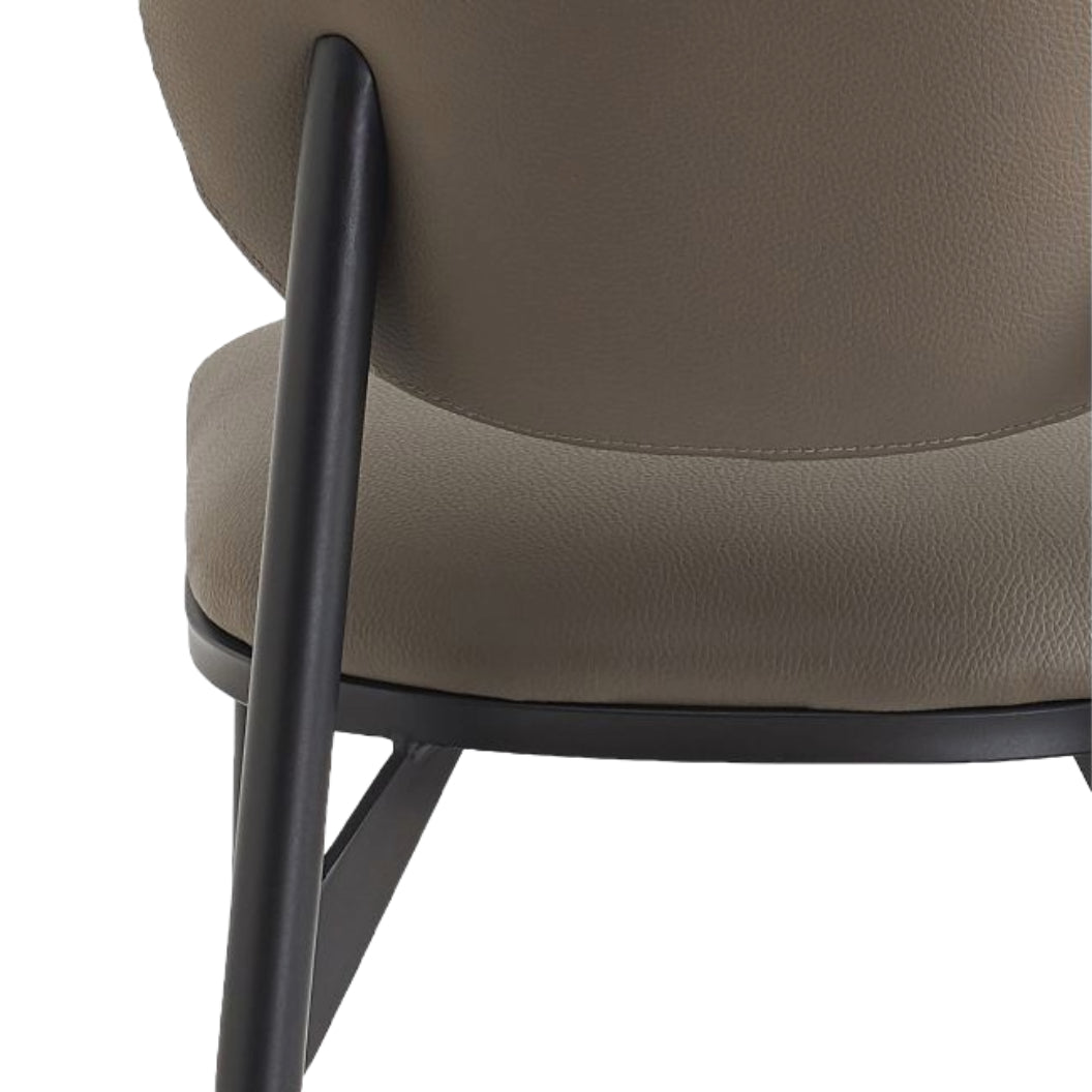 Ensemble de 4 chaises de salle à manger rembourrées aspect cuir - Gideon