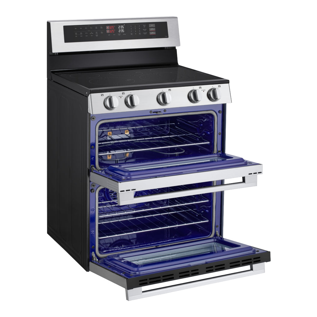 Cuisinière électrique four double 30 po, 7,3 pi³ Inox avec Convection ProBake®, WideView™ et Wi-Fi