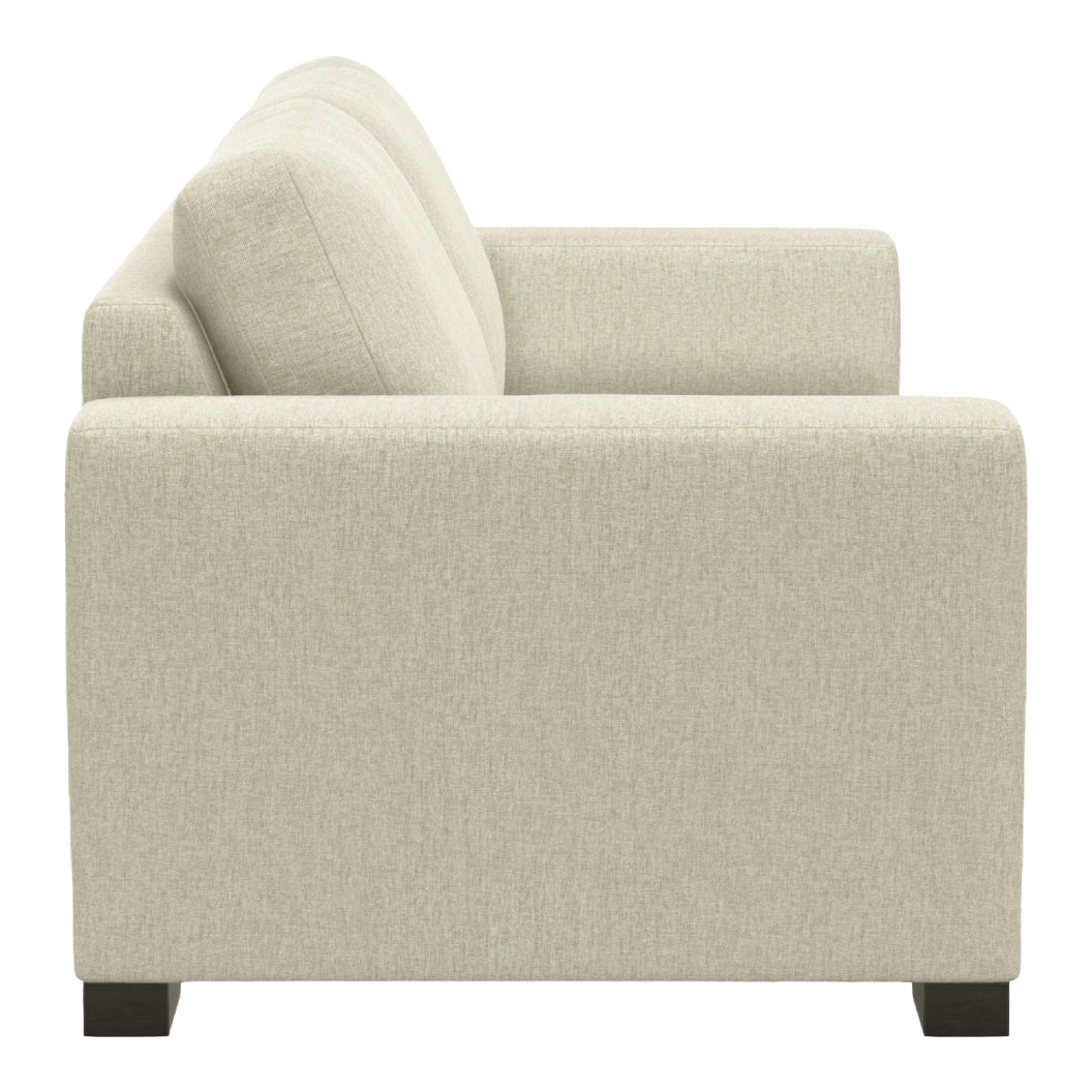 Sofa condo stationnaire en tissu beige - Tennyson