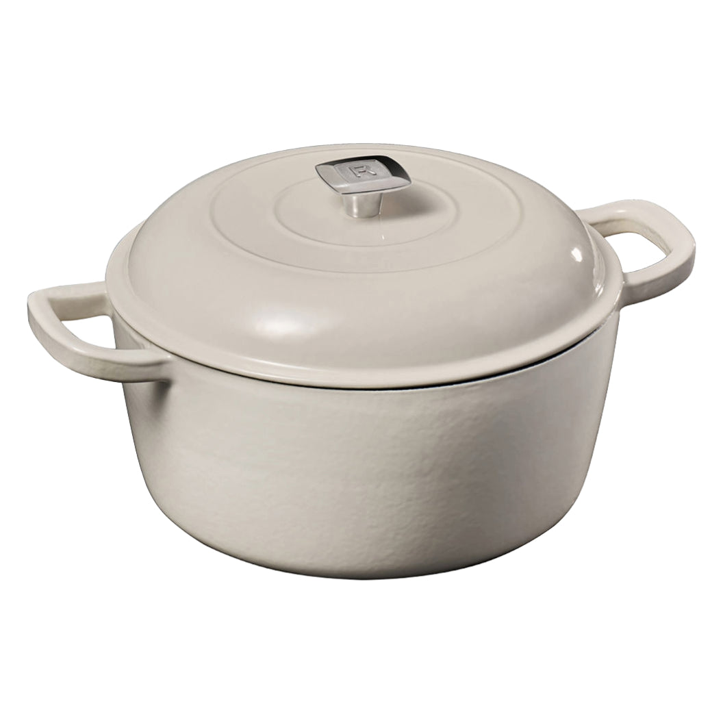 Cocotte en fonte émaillée blanche 4,73 L
