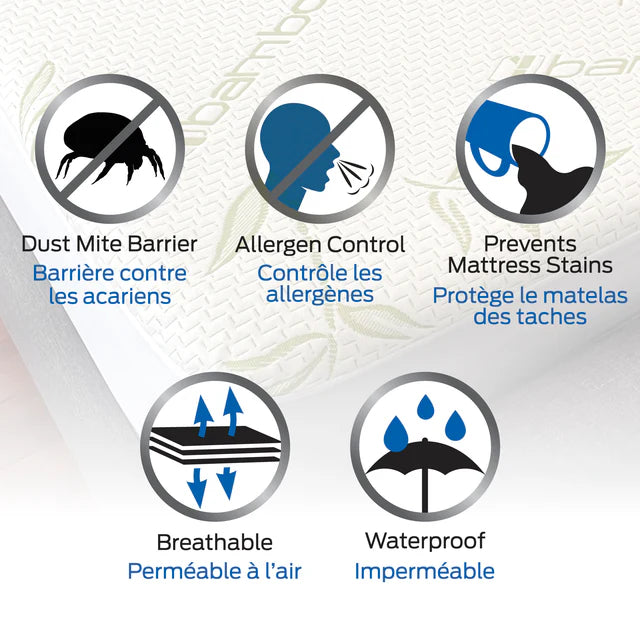 Protège-matelas 100% imperméable en 6 grandeurs - Bambou