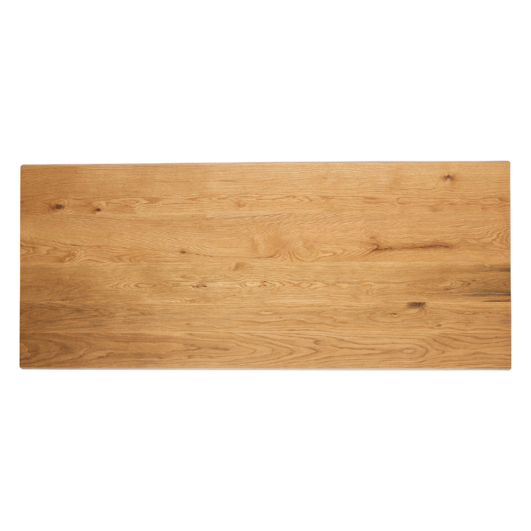 Table de salle à manger rectangulaire en chêne blanc naturel - Hugo