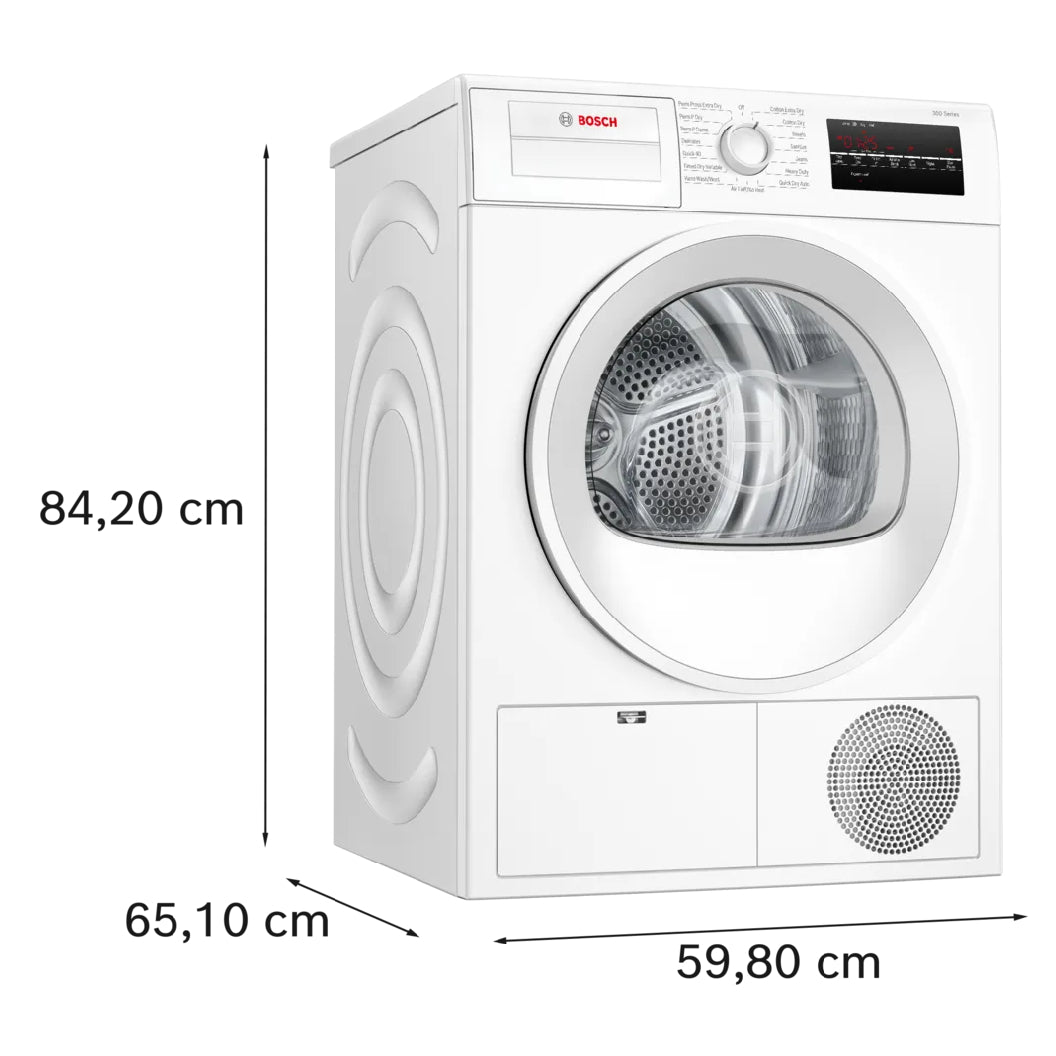 Sécheuse à condensation 24 po, 4pi³ Blanc - Série 300 - Compacte avec 15 programmes