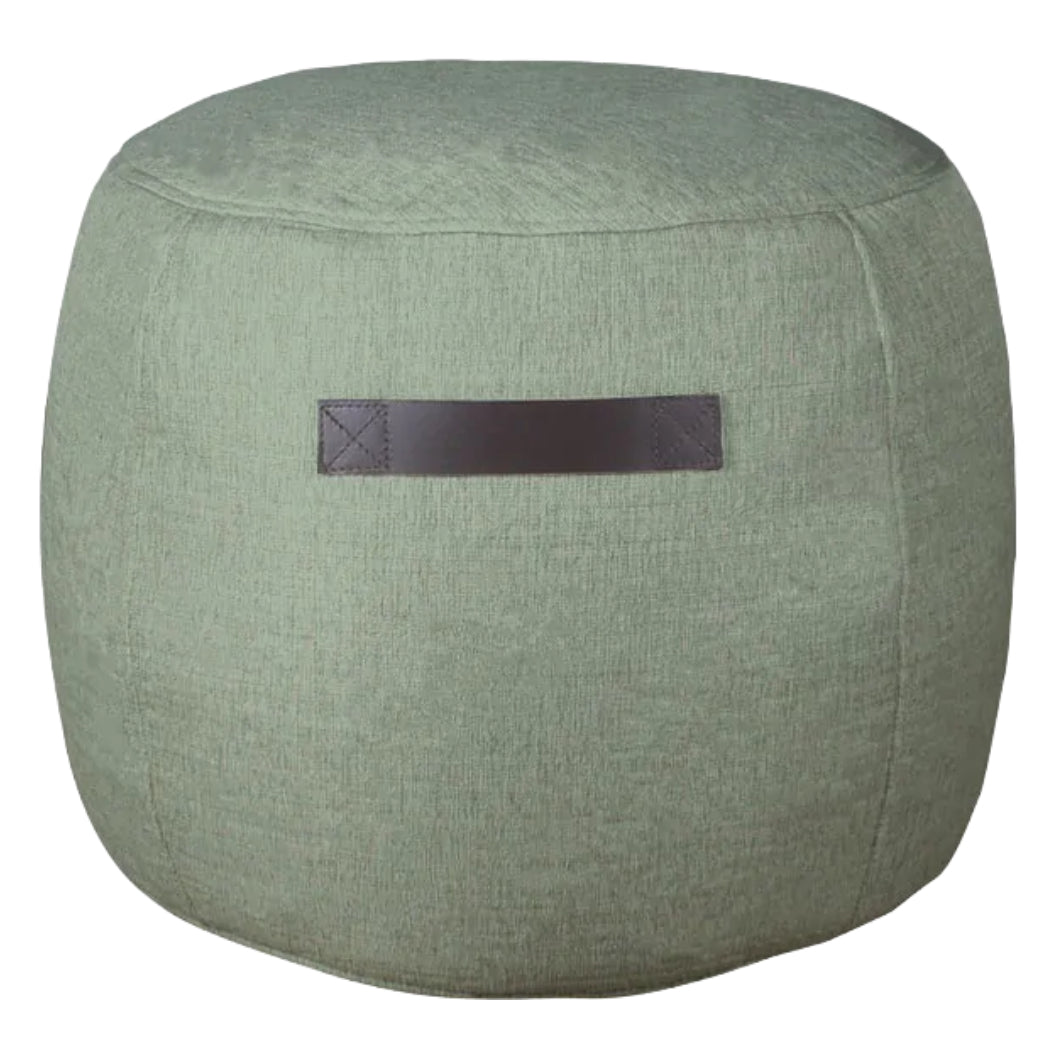 Pouf en tissu vert sauge - Dool