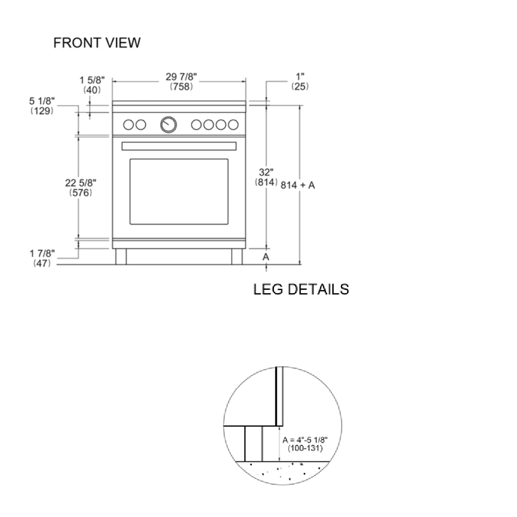Cuisinière à induction 30 po, 4,7 pi³ Inox - Série Master avec convection double