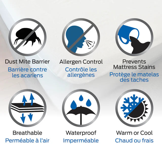 Protège-matelas réversible & imperméable en 6 grandeurs - Fusion