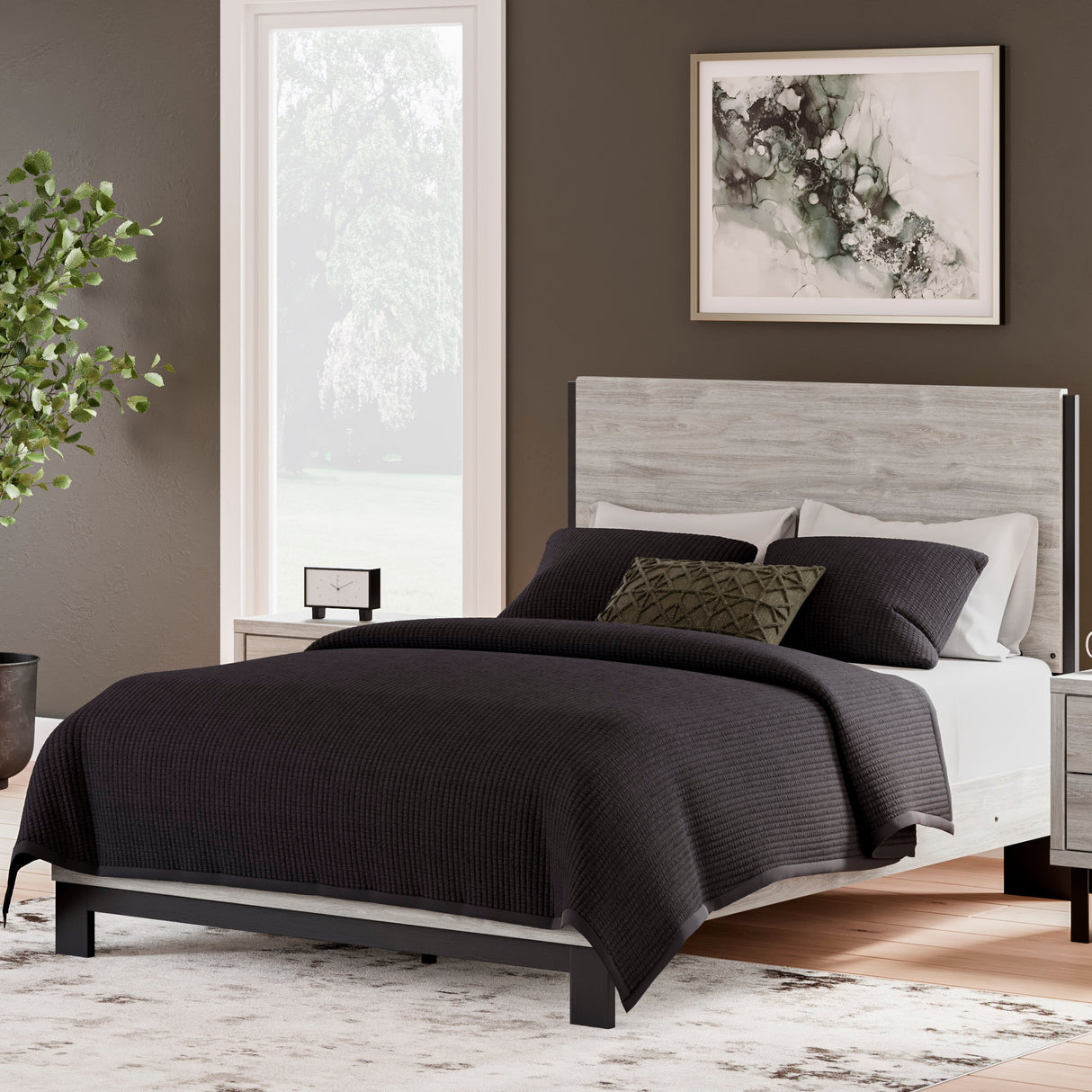 Lit complet en bois/placage bicolore Grand Lit - Vessalli