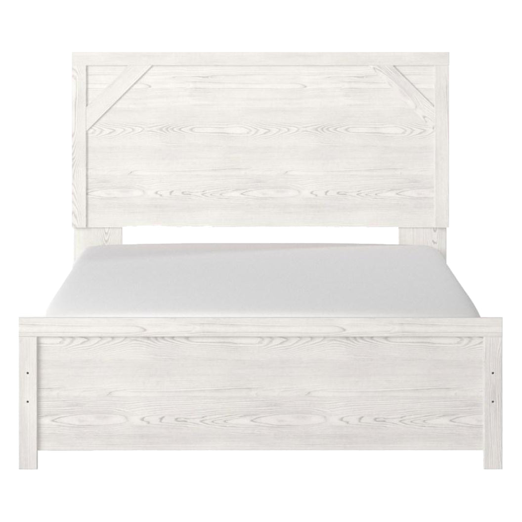 Lit complet Grand en bois blanc - Gerridan