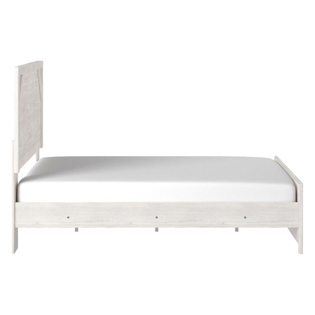 Lit complet Grand en bois blanc - Gerridan