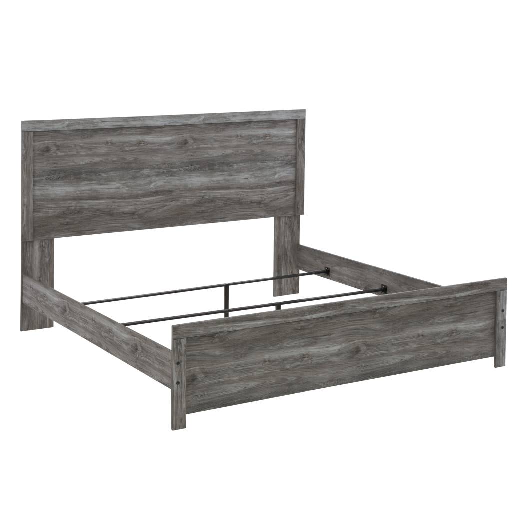 Lit complet en bois/MDF gris foncé Grand / Très grand - Bronyan