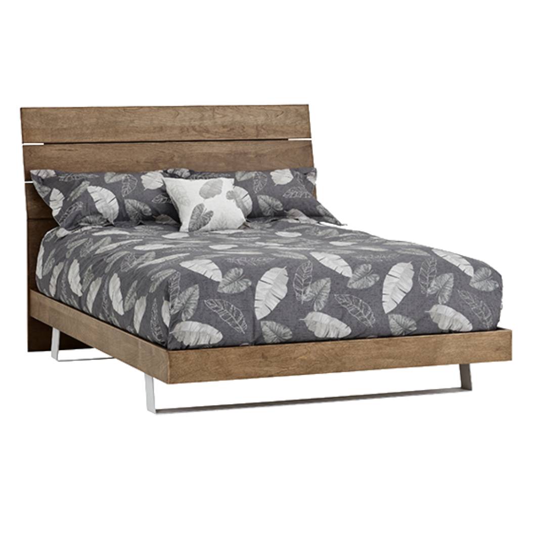 Lit  complet grand en bois naturel - Baltique