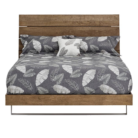 Lit  complet grand en bois naturel - Baltique