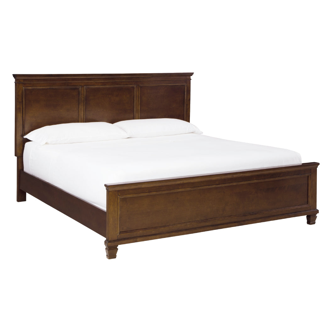 Lit complet en bois/placage brun Simple / Double / Grand / Très grand - Danabrin