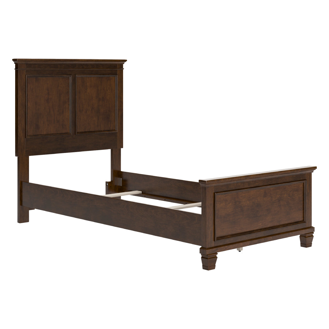 Lit complet en bois/placage brun Simple / Double / Grand / Très grand - Danabrin