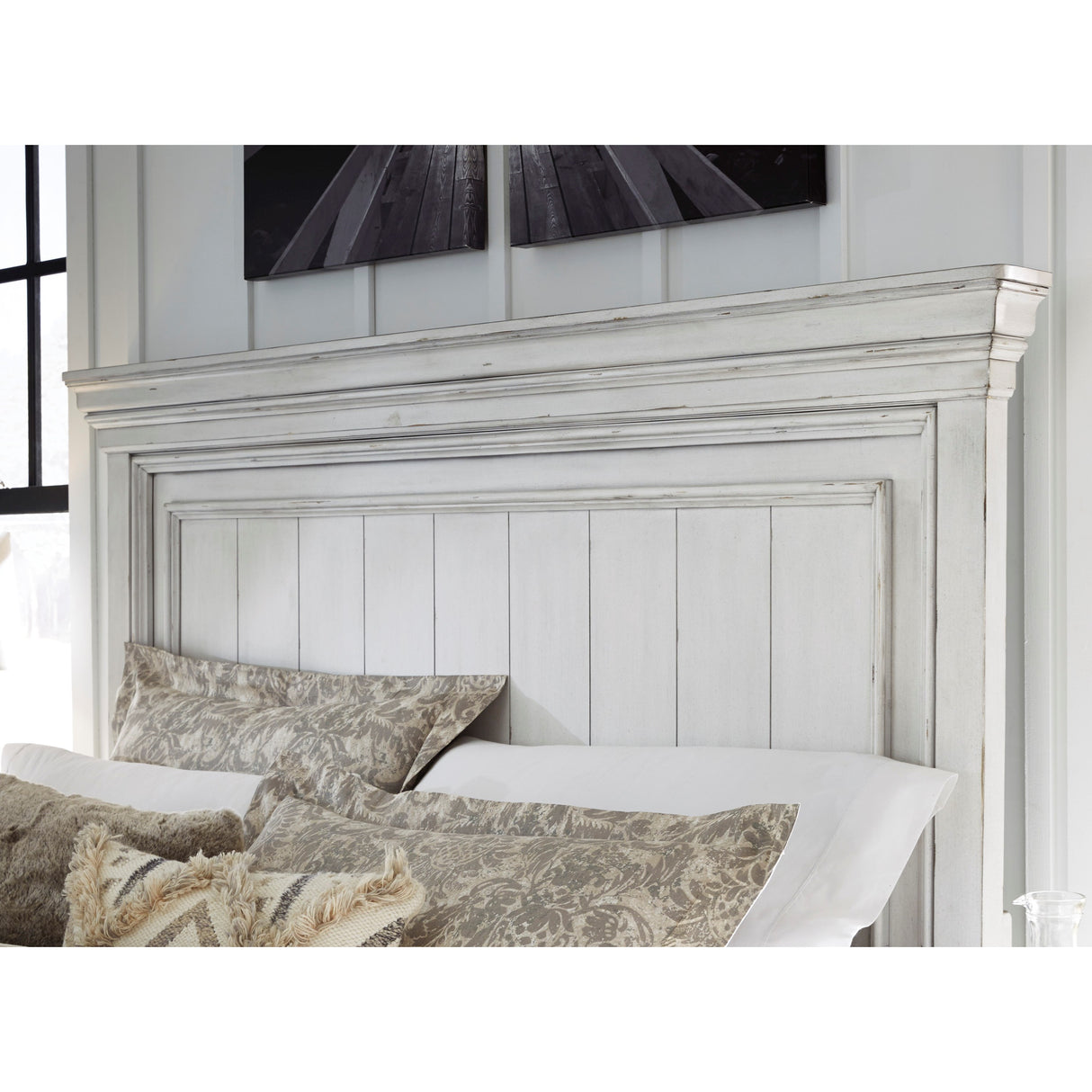 Lit complet Grand avec rangement en bois blanc