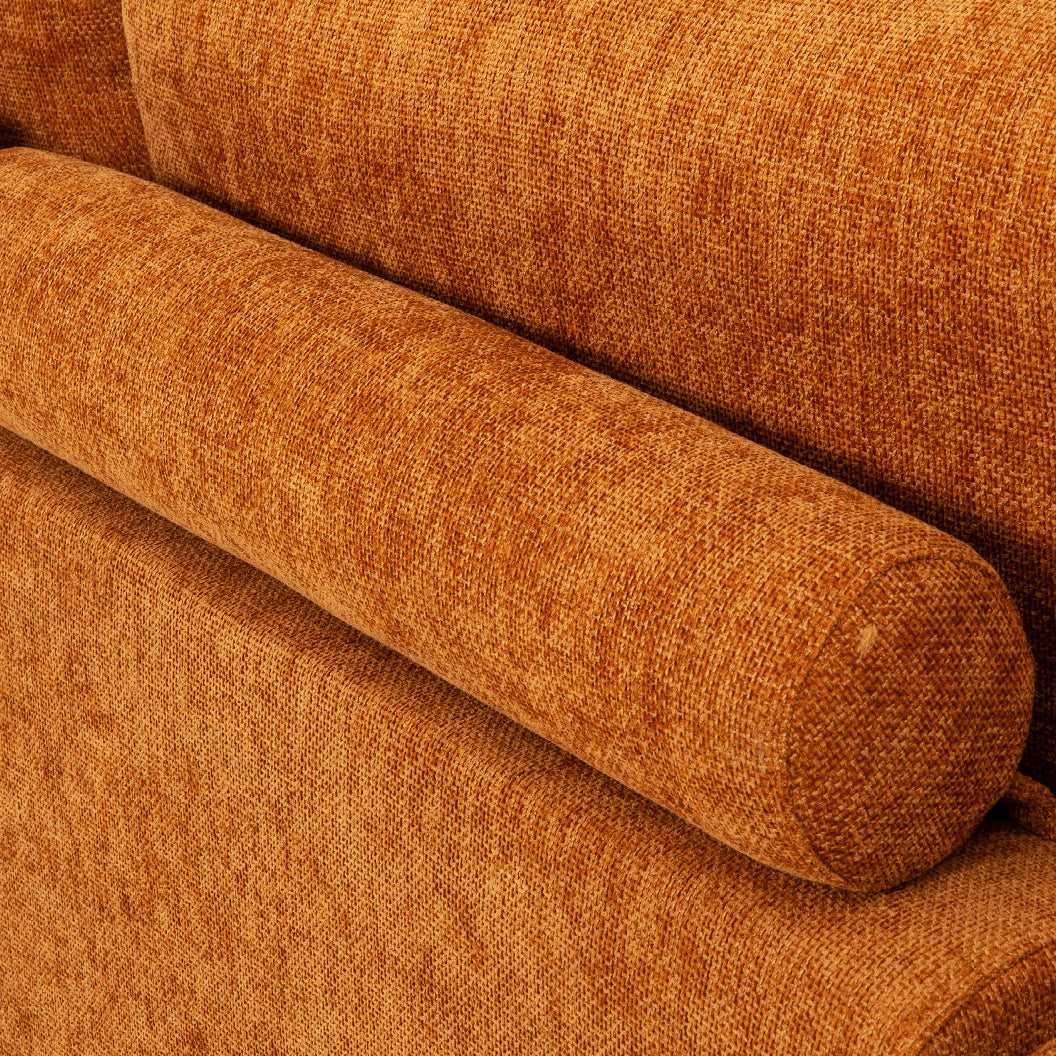 Sectionnel 2 pièces en tissu Almono Auburn avec chaise longue - Ciello