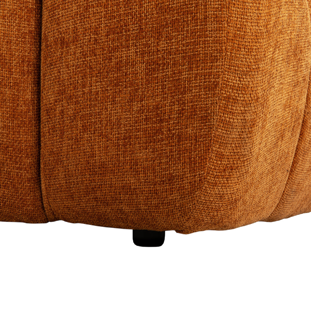 Sectionnel 2 pièces en tissu Almono Auburn avec chaise longue - Ciello